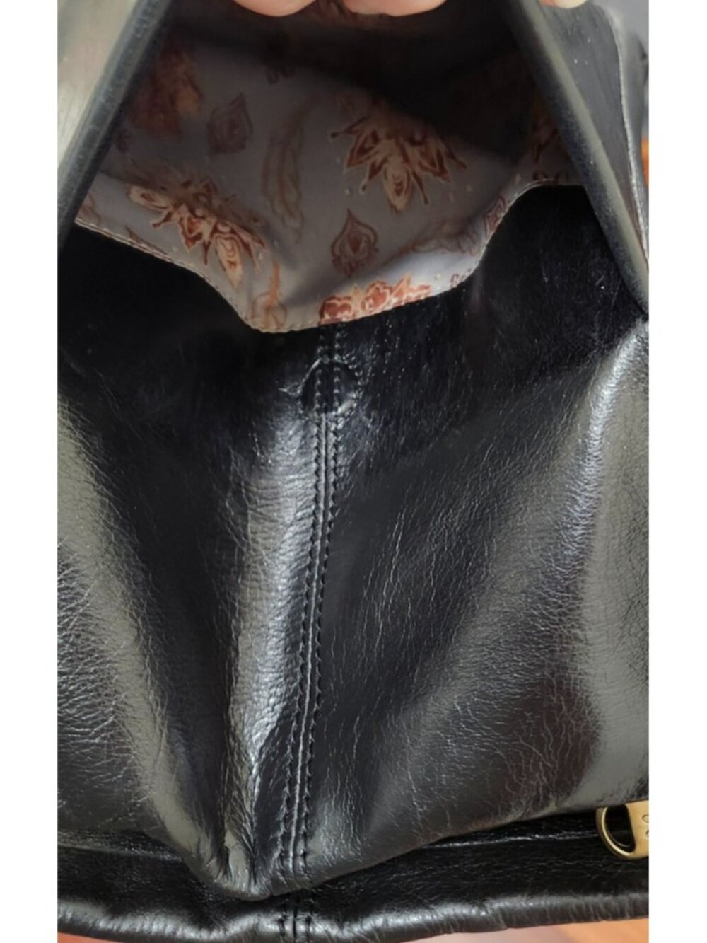 HOBO Black Leather Crossbody Bag Adjustable Strap Soft Leather Boho Minimalist - Picture 9 of 15
